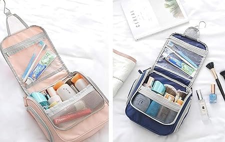 Keetly Travel Makeup BagPortable Small Toiletry Bag with Hanging Hook Cosmetic Bag WaterproofTravel Mekeup Case for Girls and Women Makeup OrganizerMen Toiletry Bag Black - Image 5
