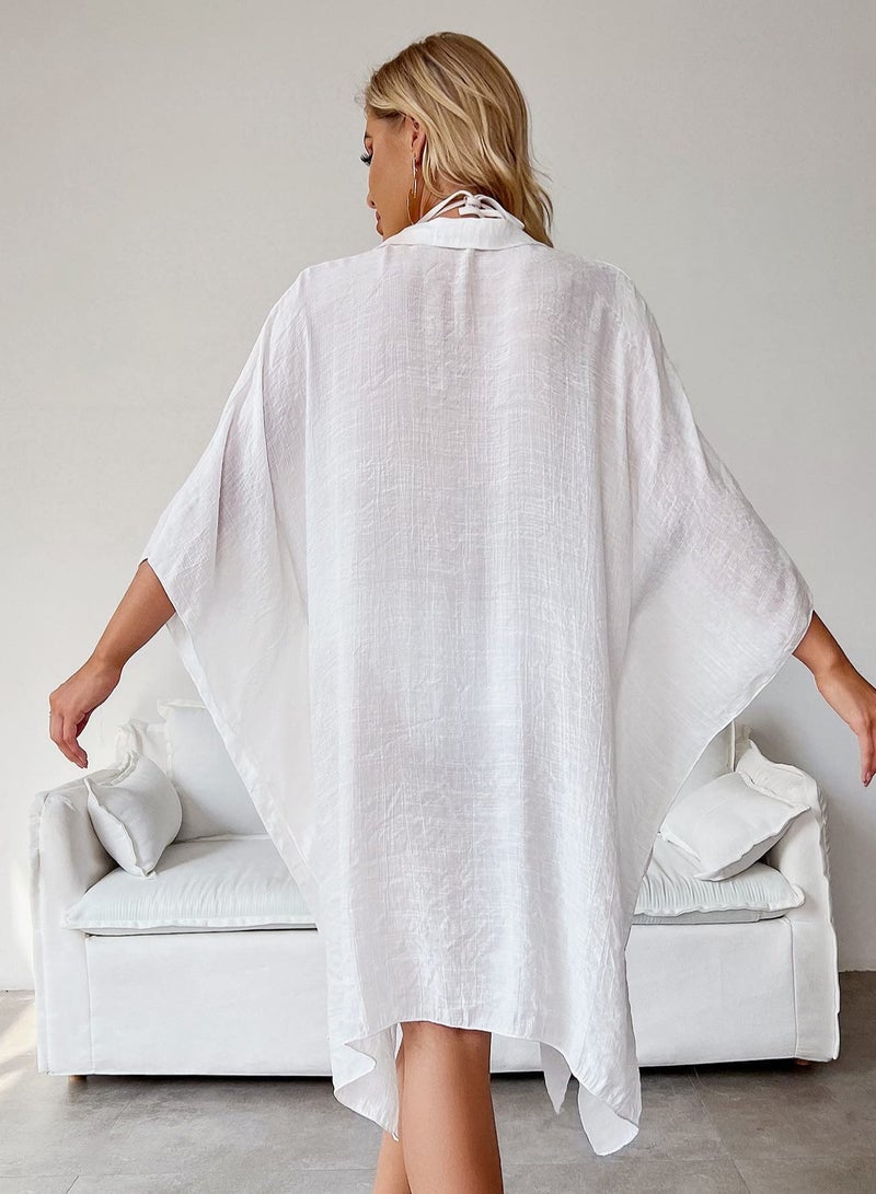 SYOSI Batwing Sleeve Beach Cover Up, Women Maxi Kimono Beach Dress, Beach Coverup, Women's Long Clothes, for Evening Wear, Summer Wear, One Size Fits Most - Image 5