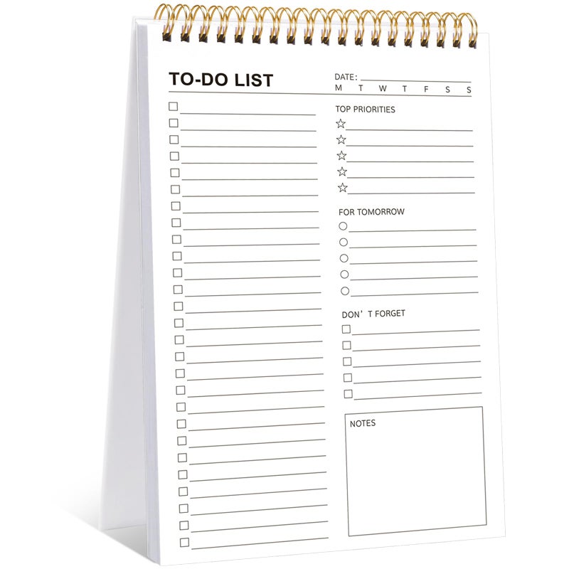 Thboxes To Do List Notepad, 120 Pages 6.7x9.8" to Do List Notebook Undated Daily Planner Notepad with Task Checklist Home Office School Supplies - Image 1