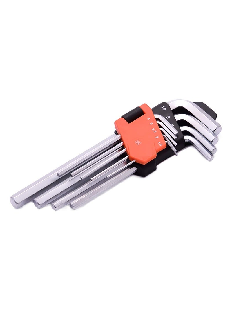GSK Cut GSK Cut Medium Hex Key WrenchAllen Key Set of 9 Pieces Long Length from 15 to10 mm  - Image 1