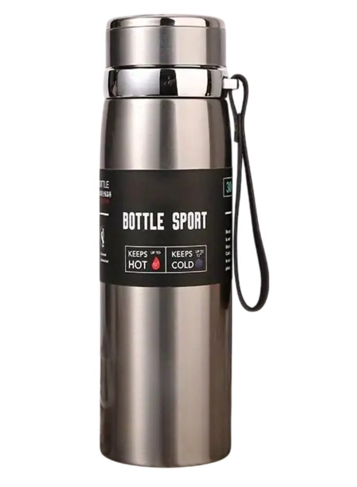 سبال كوب سفر مزدوج الجدار من الفولاذ المقاوم للصدأ، زجاجة مياه معزولة سعة 1000 مل، ترمس للسيارة، للاستخدام الخارجي - Image 1