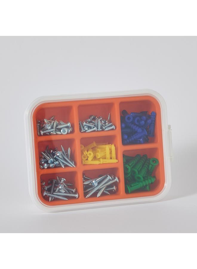 هوم بوكس طقم براغي ومقابس مكون من 195 قطعة من HBSO DIY - Image 5