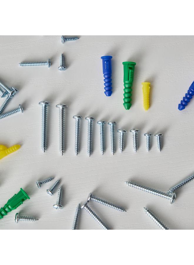 هوم بوكس طقم براغي ومقابس مكون من 195 قطعة من HBSO DIY - Image 2