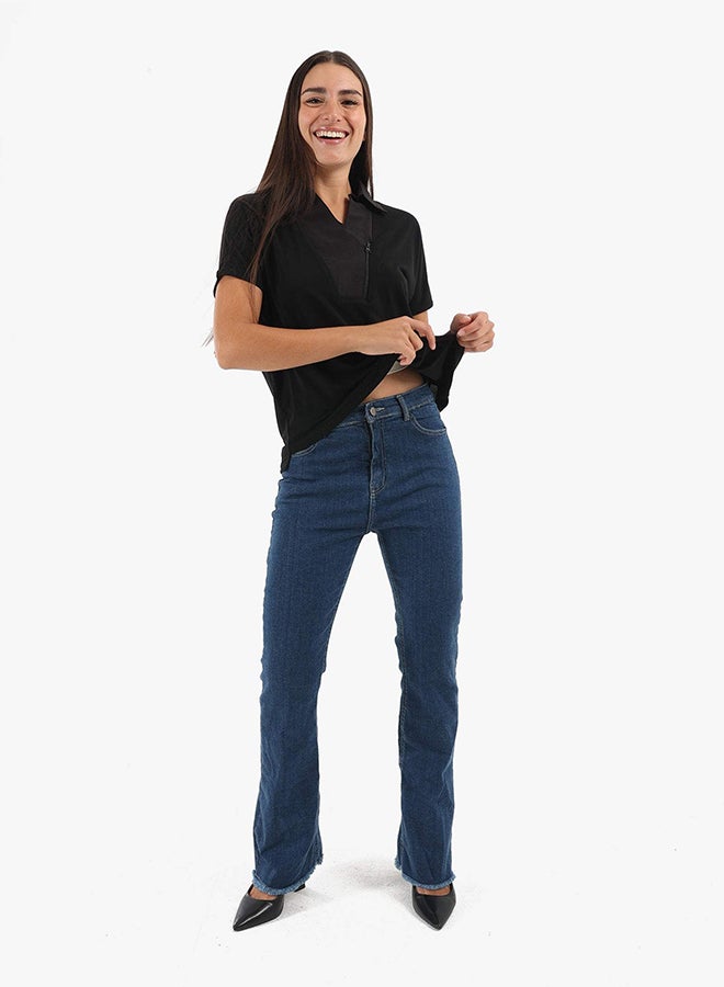 Carina johnny-collar-black-blouse 