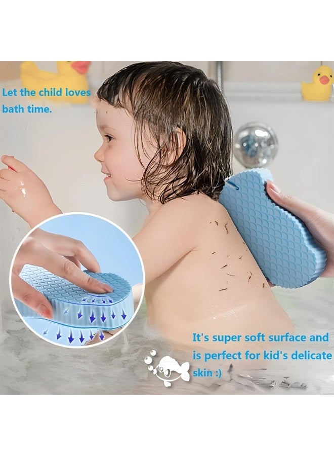 MULPG 2PCS Exfoliating Bath Sponge for Shower,Cleanses Skin of Dirt and Excess Oil, Dead Skin Remover for Body,Body Shower Sponge for Women,Kids,Pregnant,Adults - Image 2