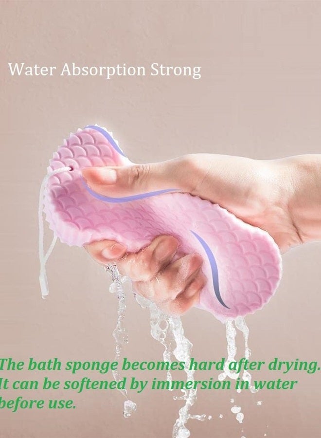 MULPG 2PCS Exfoliating Bath Sponge for Shower,Cleanses Skin of Dirt and Excess Oil, Dead Skin Remover for Body,Body Shower Sponge for Women,Kids,Pregnant,Adults - Image 4