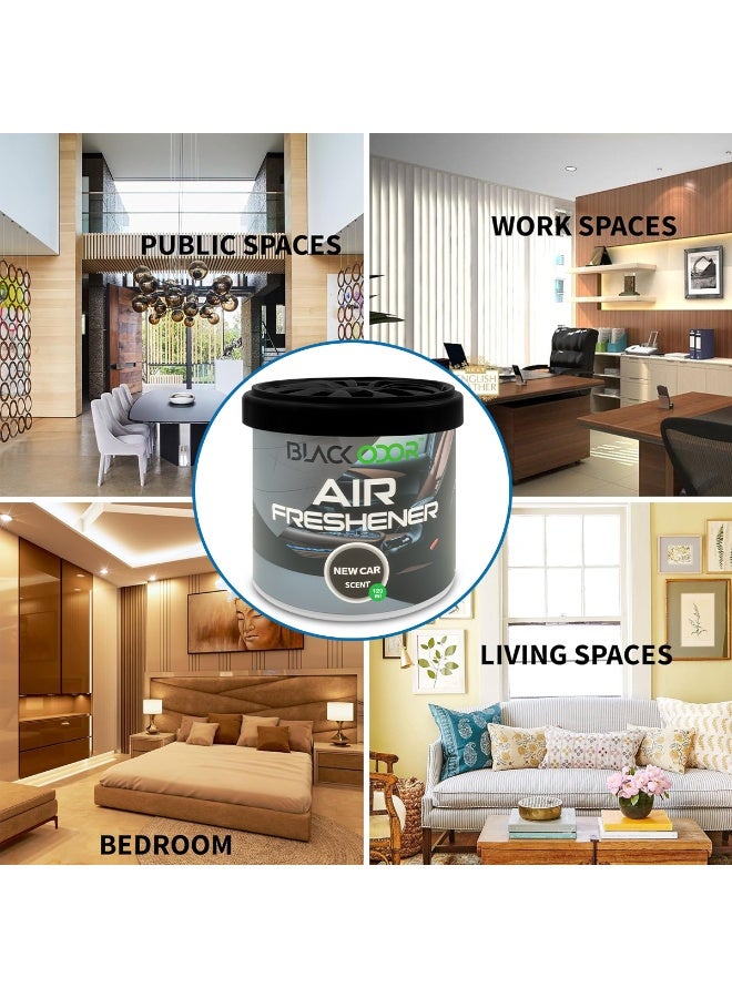 BLACK ODOR 120ml New Car Scent Gel Air Freshener Can for Car, Home, Office, Long-Lasting Odor Eliminator, Dashboard & Cup Holder Placement, Model BO-182 - Image 4