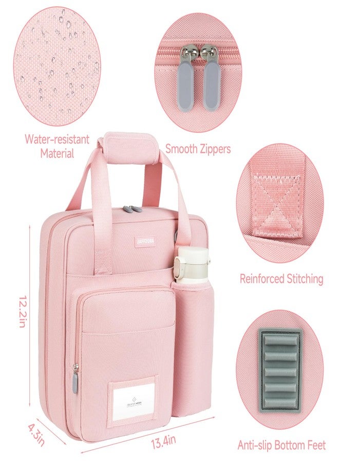 Jaffzora Zipper Binder 3 Ring with Shoulder Strap, 700 Sheets Capacity 3 Inch Binder with Zipper Fits 13 Inch Laptop for School and Office,Pink - Image 5