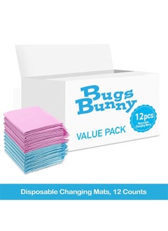 Bugs Bunny Disposable Changing Mats, 12 Counts, Soft Waterproof Mat, Portable Leak Proof Changing Mat, New Mom Leak-Proof Under pad, Mattress Table Protector Pad  - Image 2