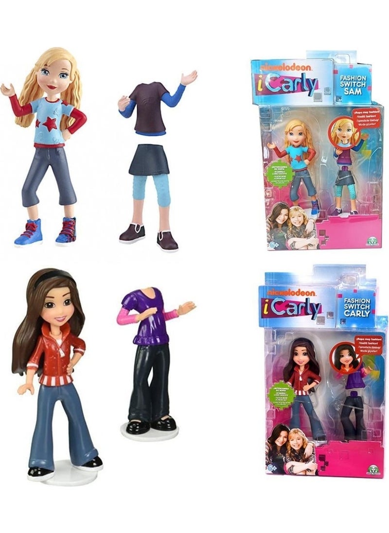 nickelodeon 2-pack Icarly Fashion Switch Carly and Sam - Icarly Fashion Clothes - Switchable Clothes  - Image 1
