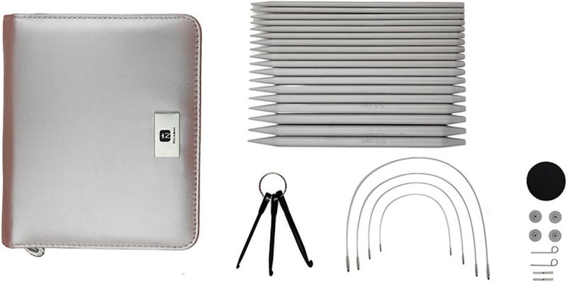 Interchangeable Circular Knitting Needle Set with Case and Accessories Pins 3.0-6.0mm Needle Set with Accessories - Image 1