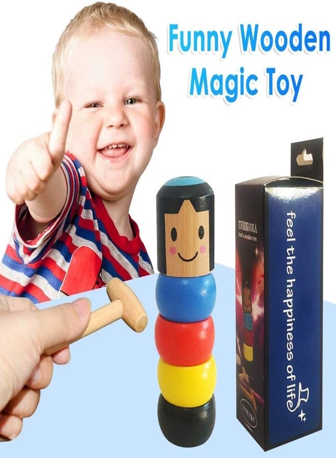 Crackles Immortal Wooden Man Magic Doll Toy for Kids | Unbreakable Tumbling Acrobatic Toy | Stage Trick Props | Tricks | Magic Toy - Pack of 1 - Image 4