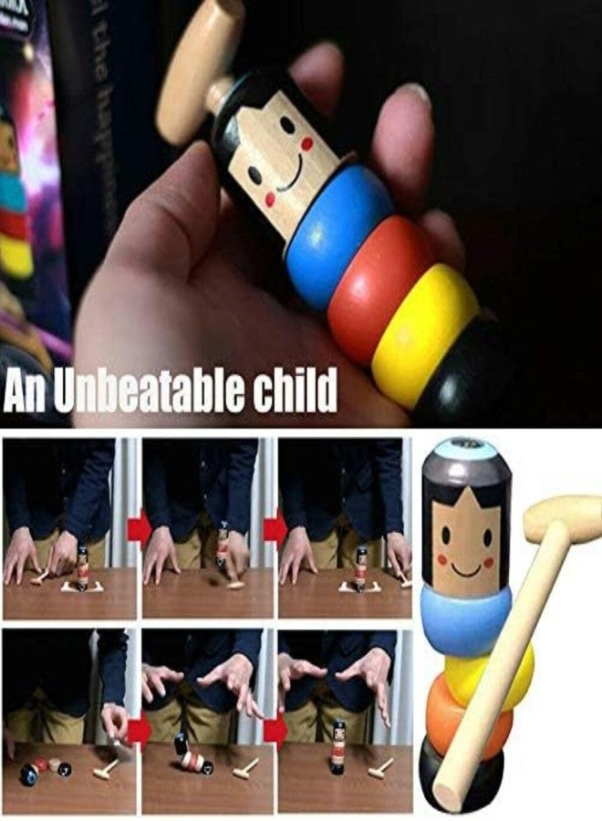Crackles Immortal Wooden Man Magic Doll Toy for Kids | Unbreakable Tumbling Acrobatic Toy | Stage Trick Props | Tricks | Magic Toy - Pack of 1 - Image 2