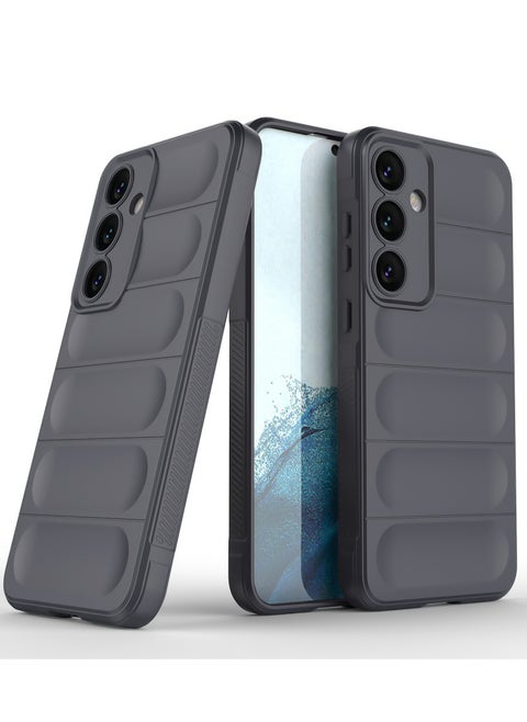 جراب خلفي من السيليكون عالي الحماية متوافق مع هاتف Samsung Galaxy A54 Magic Shield مقاوم للصدمات مع حماية للكاميرا (رمادي)