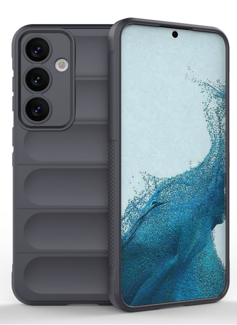 جراب خلفي من السيليكون عالي الحماية متوافق مع هاتف Samsung Galaxy A54 Magic Shield مقاوم للصدمات مع حماية للكاميرا (رمادي)