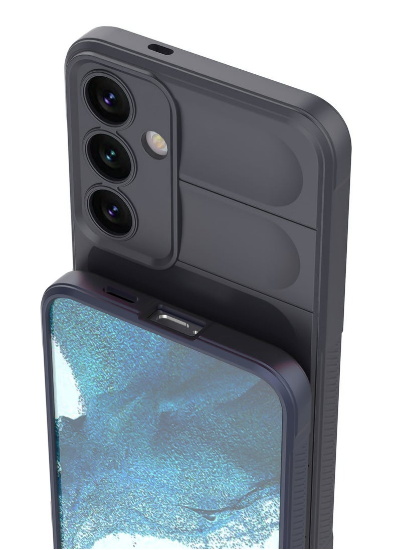 جراب خلفي من السيليكون عالي الحماية متوافق مع هاتف Samsung Galaxy A54 Magic Shield مقاوم للصدمات مع حماية للكاميرا (رمادي)