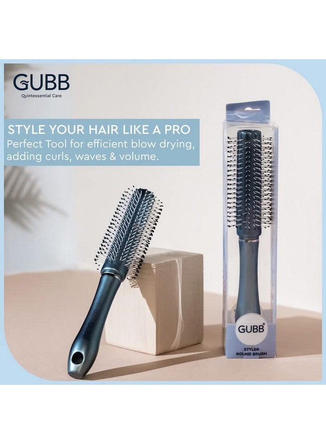 غوب فرشاة شعر دائرية من مجموعة GUBB Styler: أداة مثالية لتجفيف الشعر بكفاءة | شعيرات نايلون فاخرة | فرشاة شعر خفيفة الوزن، تدوم طويلاً لتجعيد الشعر وتموجاته - لجميع أنواع الشعر - للنساء والرجال - Image 2
