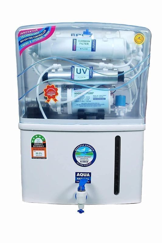 Aqua Grand Plus RO Domestic Water Purifier RO LED UVCOPPER WITH ZINC HIGH TDS MEMBRANE TDS CONTROL Best For High Fluoride or Chemical Water 20 LPH 12 Liter Storage Aquagrand Premium - Image 2