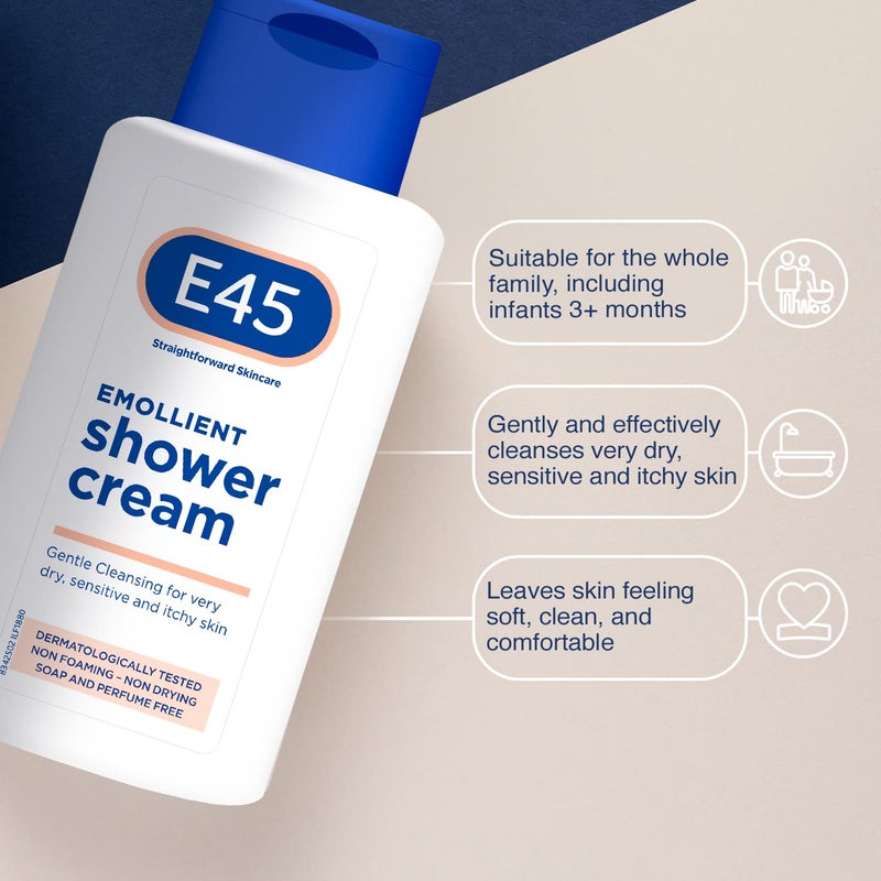 E45 shower cream 200ml - Image 5