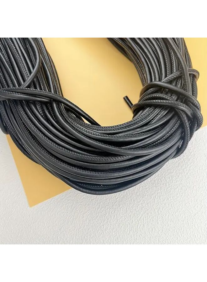 5Mm Green PU Leather Braided Cord for Keychains Bag Straps Phone Charms - Image 5