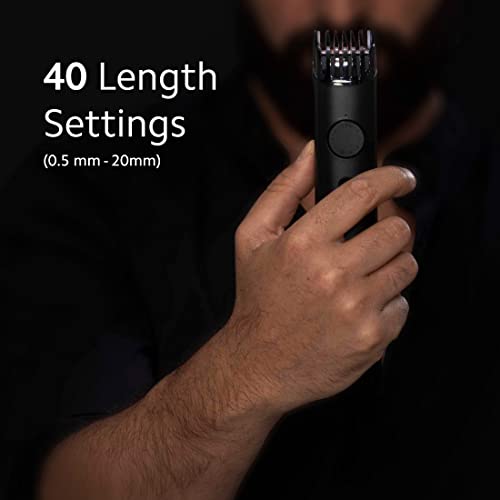 M I MI Xiaomi Grooming Kit,(Trimmer Kit) All-In-One Professional Styling trimmer, Body Groomer, Nose & Ear Hair Trimming blade, Beard Comb,40 Length Settings,0.5mm Precision,Type-C & 90 min Run Time,Black - Image 2