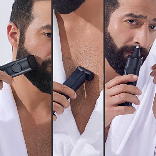 M I MI Xiaomi Grooming Kit,(Trimmer Kit) All-In-One Professional Styling trimmer, Body Groomer, Nose & Ear Hair Trimming blade, Beard Comb,40 Length Settings,0.5mm Precision,Type-C & 90 min Run Time,Black - Image 3