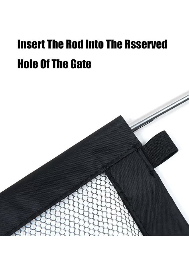 ليمون شبكة أمان محمولة للأطفال، مناسبة للأطفال والحيوانات الأليفة، درج منزلي قابل للسحب، وإطار باب. - Image 5