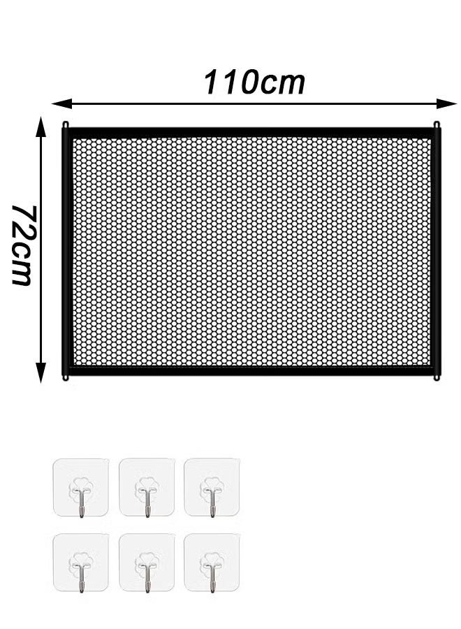 ليمون شبكة أمان محمولة للأطفال، مناسبة للأطفال والحيوانات الأليفة، درج منزلي قابل للسحب، وإطار باب. - Image 2
