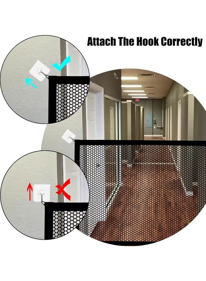 ليمون شبكة أمان محمولة للأطفال، مناسبة للأطفال والحيوانات الأليفة، درج منزلي قابل للسحب، وإطار باب. - Image 4