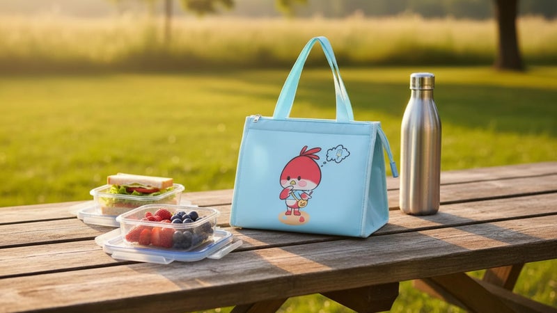 INSTABUYZ Hot & Cold Leak Proof Lunch Bag for Office School Kids Men & Women Storage Bag with Handle Tiffin Bag (Angry Bird) - Image 4