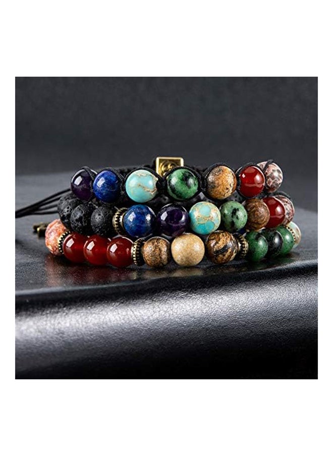 Generic - Farfume Chakra Bead Bracelets  - 8mm 7 Chakra Healing Bracelet with Real Stones Anxiety Meditation Yoga Gemstone Jewelry, 7 inches, Stone, Agate - Image 1