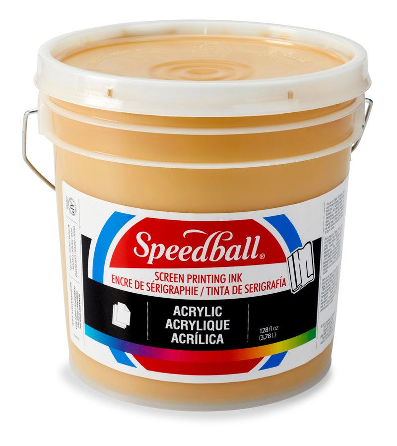 سبيد بول SPEEDBALL 004668 حبر طباعة الشاشة الأكريليك 128 FL OZ GOLD