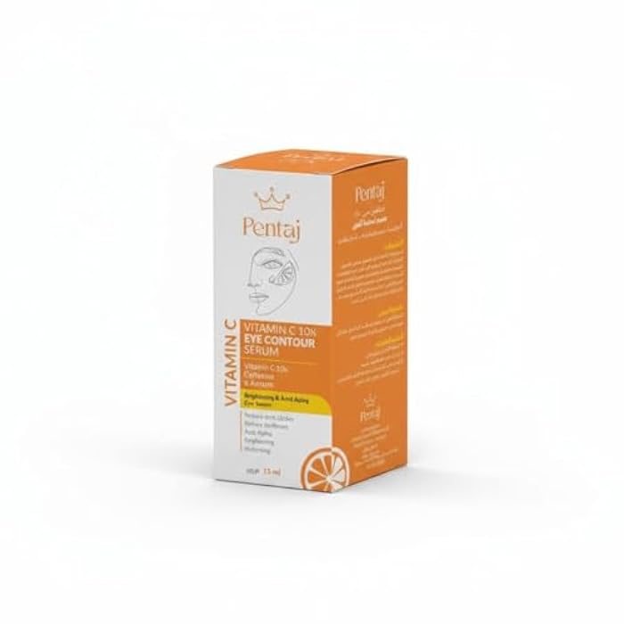 PENTAJ Vitamin C 10% Eye Contour Serum, Anti-Aging and Brightening Formula, 15ml - Image 1