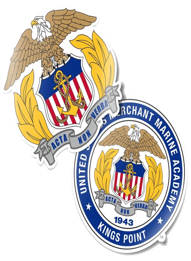 Desert Cactus United States Merchant Marine Academy Mariners Kings Point USMMA Sticker Vinyl Decal Laptop Water Bottle Car Scrapbook (4 Inch Set V1) - Image 1