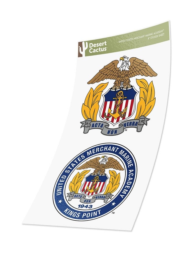 Desert Cactus United States Merchant Marine Academy Mariners Kings Point USMMA Sticker Vinyl Decal Laptop Water Bottle Car Scrapbook (4 Inch Set V1) - Image 3