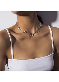 Kercisbeauty Silver Butterfly Necklace For Women Ladies Girls Banquet Prom Wedding Jewelry Butterfly Choker(Silver)  - Image 2