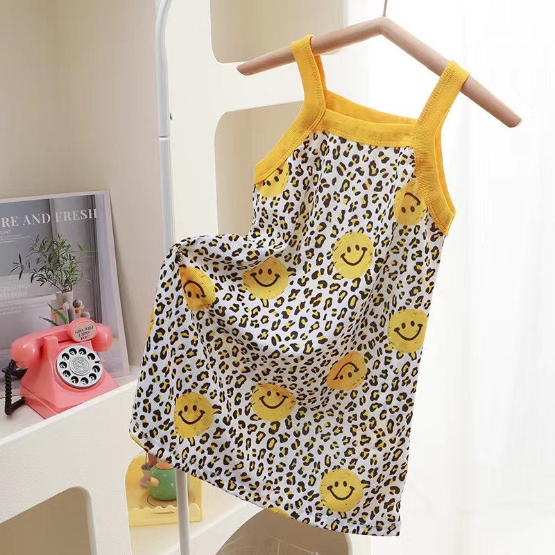 Girls Summer Ice Silk Nightgown Dress - Image 4