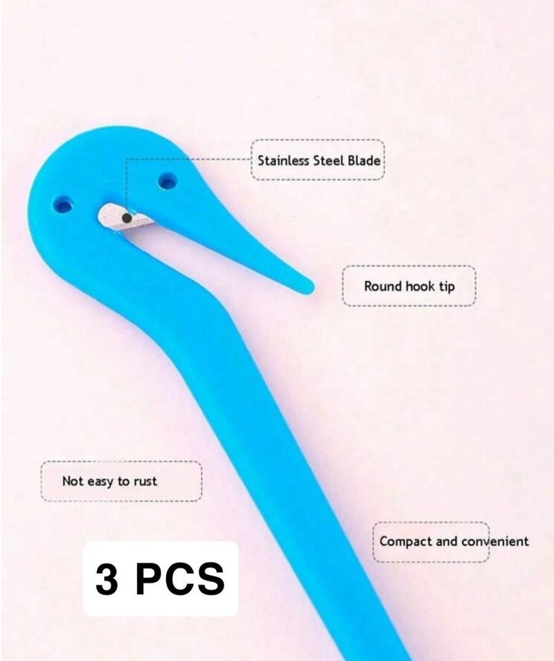 3 pieces  of disposable plastic hair tie removal tool for girls (random color) - Image 4