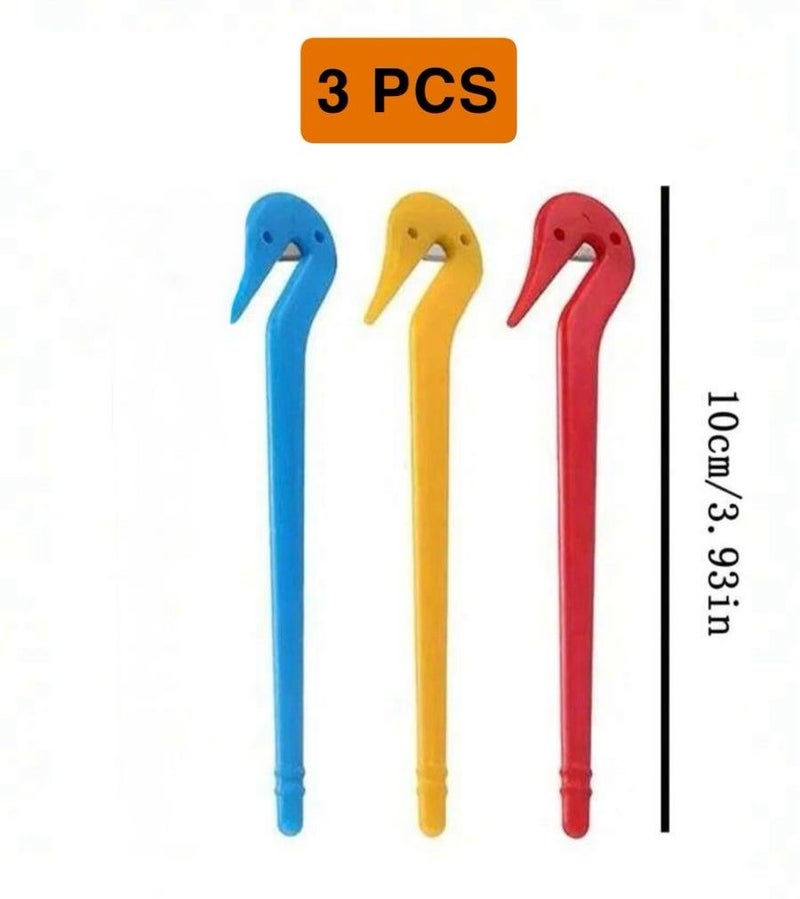 3 pieces  of disposable plastic hair tie removal tool for girls (random color) - Image 2