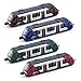 Crelloci 4 Pack Bullet Train Set Linked High Speed Lotomotive Toy Train Connectable Model Car Sliding Wheel Railway Cars Vehicle Set with Front Rear Couplers Gift for Kids Boys Ages 3 - Image 2