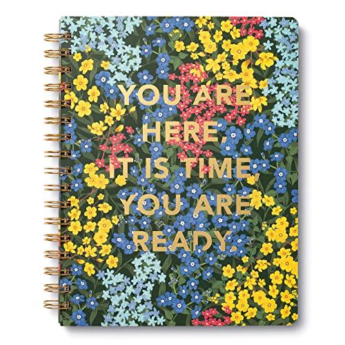 Compendium Spiral Notebook - You are here, it is time, you are ready. — A Designer Spiral Notebook with 192 Lined Pages, College Ruled, 7.0”W x 9.25”H - Image 2