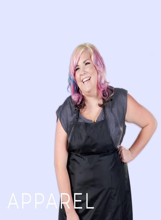 Cricket Perfect Fit Hair Stylist Apron - Adjustable Neck and Waist Straps, Water-Resistant, Lightweight, Bleach-Proof Material, Plus Size, Black Apron with Zippered Pockets - Image 5