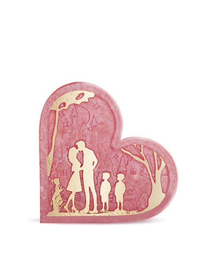Studd Muffyn | Rose Quartz Family Heart | Natural Love Crystal Showpiece for Family Bonding, Home Décor & Gifting | Healing Stone - Image 1