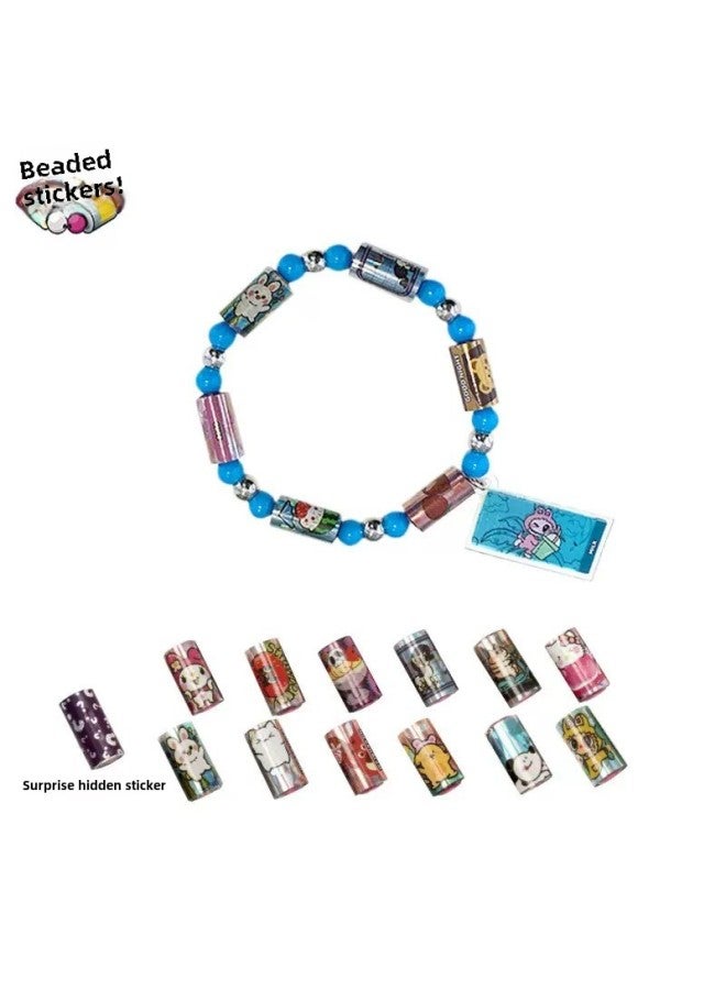 Cross Border Beaded Sticker STICKI ROLL Bracelet Sticker Blind Box Card Sticker Wearable Creative DIY-Specifications:Customized Sticker Tube Beads [supports Odm Oem]  - Image 1