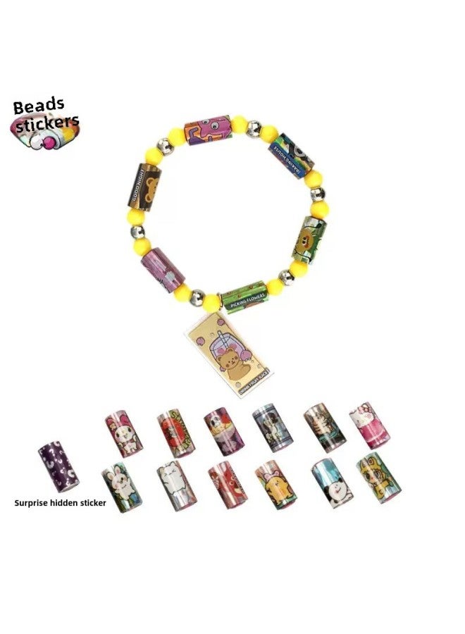 Cross Border Beaded Sticker STICKI ROLL Bracelet Sticker Blind Box Card Sticker Wearable Creative DIY-Specifications:Customized Sticker Tube Beads [supports Odm Oem]  - Image 4