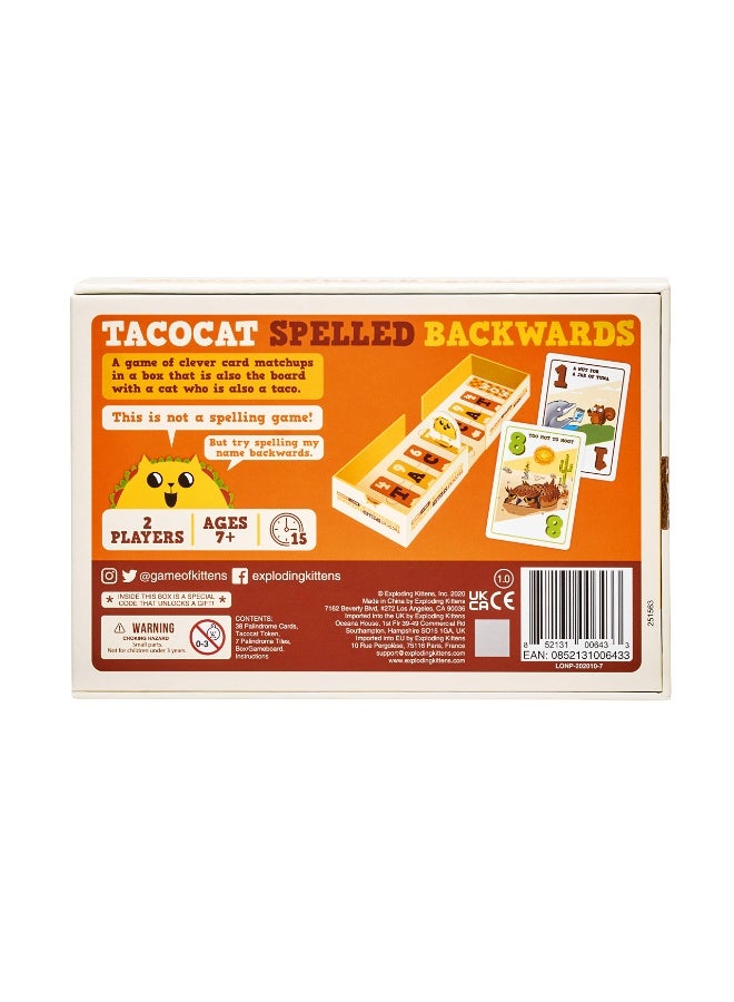 Exploding Kittens Tacocat Spelled Backwards Board Game 2 Player Card Game Fun Strategy Game for Kids & Adults Ages 7+ Fast Family Game - Image 5