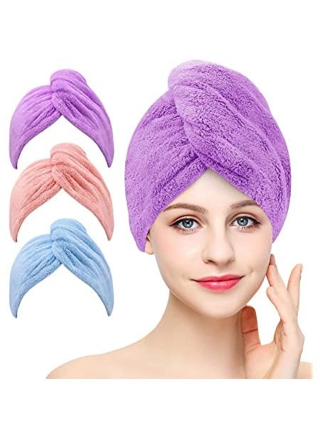 Generic Art of Gir GUJARAT Hair Towel Wrap Absorbent Towel Hair Drying Bathrobe Magic Hair Warp Towel Super Quick Drying Microfiber Bath Towel Hair Dry Cap Salon Towel Multicolor  - Image 1