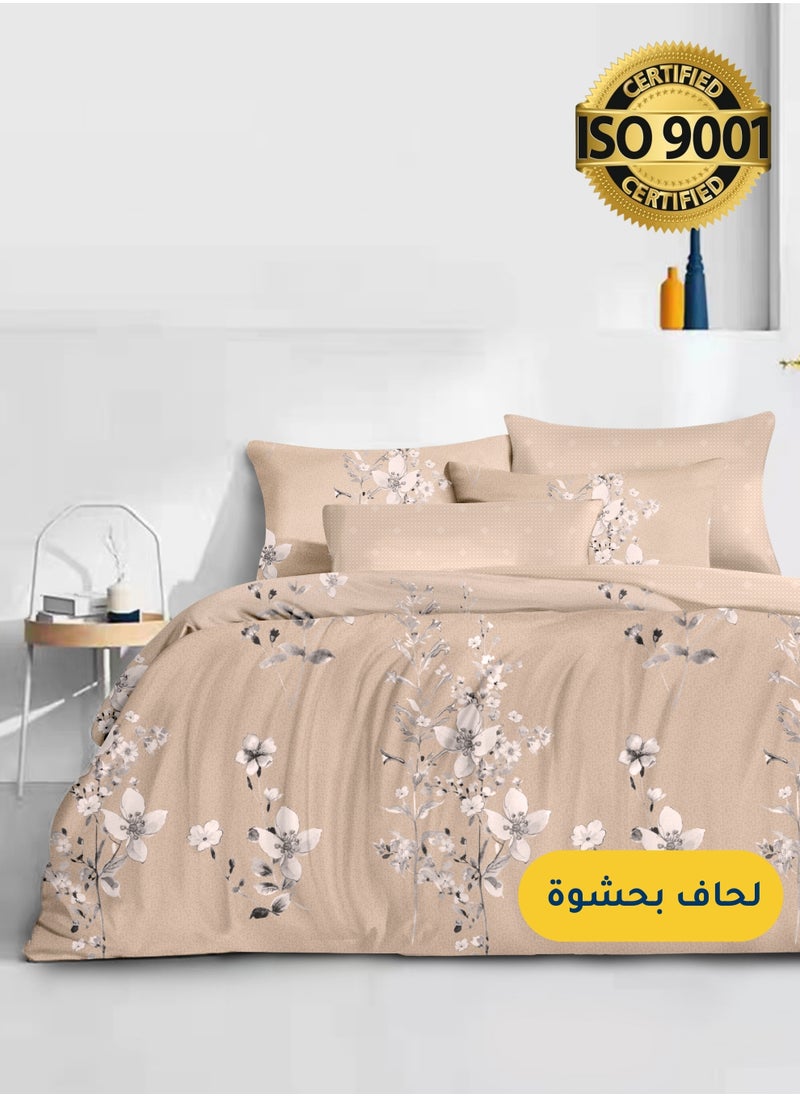 Master Home Textile - Microfiber Printed Comforter Sets, Fits 120 x 200 cm Single Size Bed, 4 Pcs, With Soft Filling, Celine Series - Image 1
