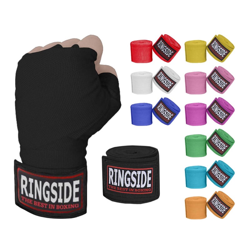 Ringside Mexican Style Boxing Hand Wraps (Pair), Black - Image 1