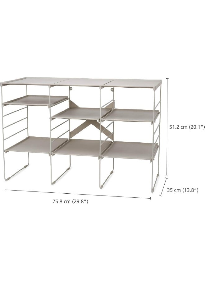 Joseph Joseph Joseph Joseph Level Adjustable Shoe Rack, Strong Shoe Racks and Steel Frame, 12 Pairs of Shoes  - Image 3